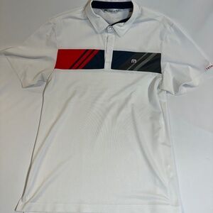 Travis Mathew Tetherow Short Sleeve Golf Polo White